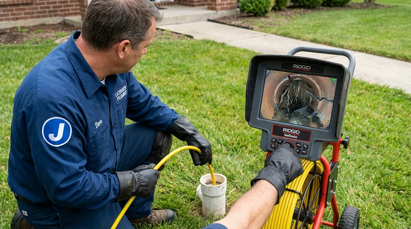 Sewer camera inspection being performed by Johns Plumbing LLC in Lahaina