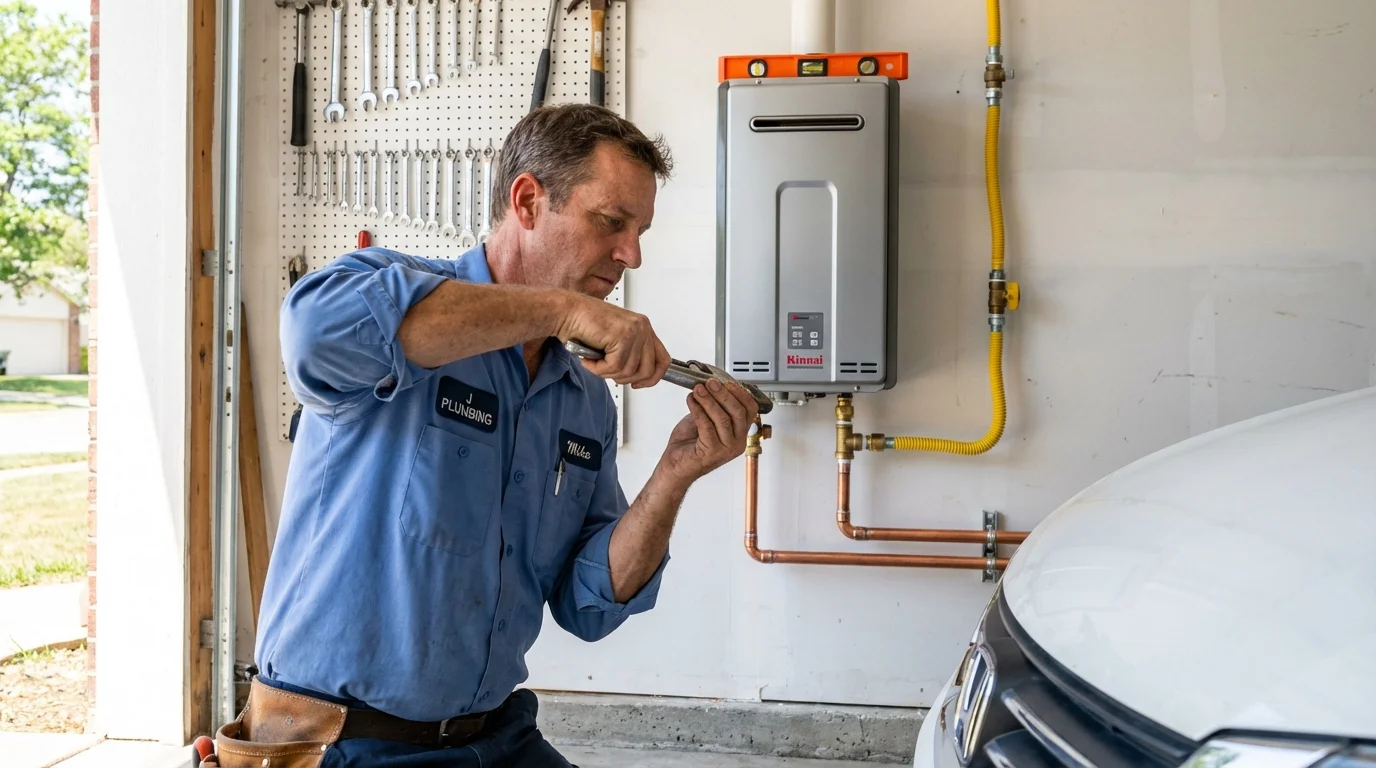 Tankless water heater installation by a Johns Plumbing LLC plumber in Lahaina